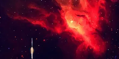 space-ship-in-space-near-red-nebula