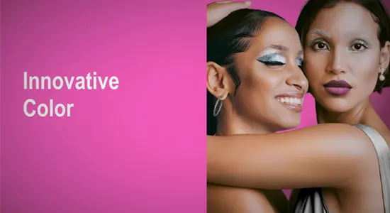 Innovative-Color-Two-Women-Wearing-Silver-Makeup