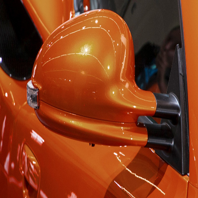 Mirror-car-orange-paint-coating