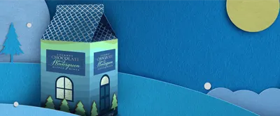 wintergreen-chocolate-folding-carton-package-shown-as-house-in-winter-scene