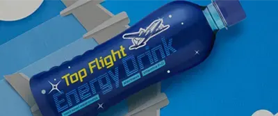 shrink-sleeve-energy-drink-flying-like-cut-paper-plane