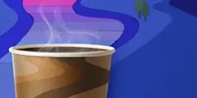 paper-cup-with-steam-that-transforms-into-river-sunset
