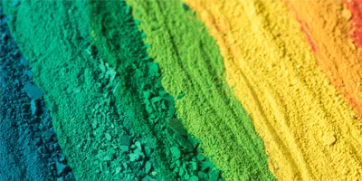 teal-green-yellow-orange-red-pigments