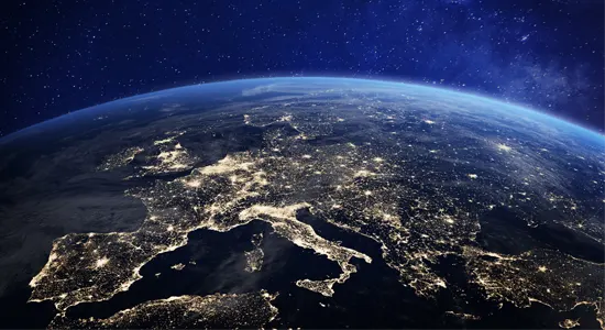 global view of Europe from space