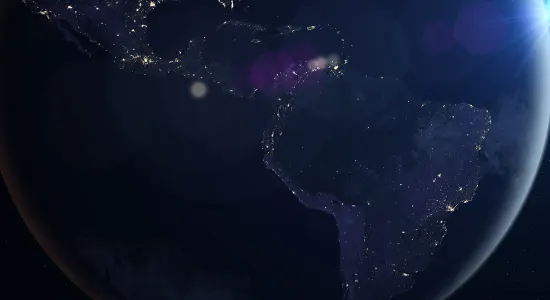 global view of Latin America from space