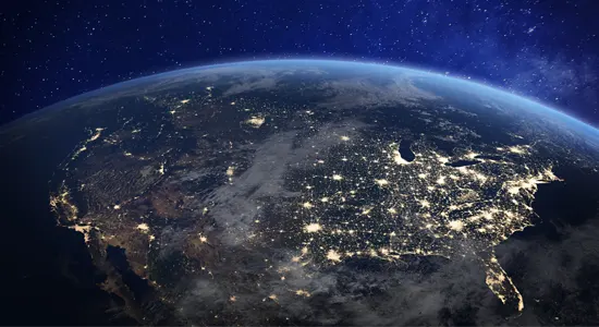 Global view of North America from space