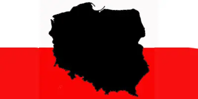 Poland flag and map